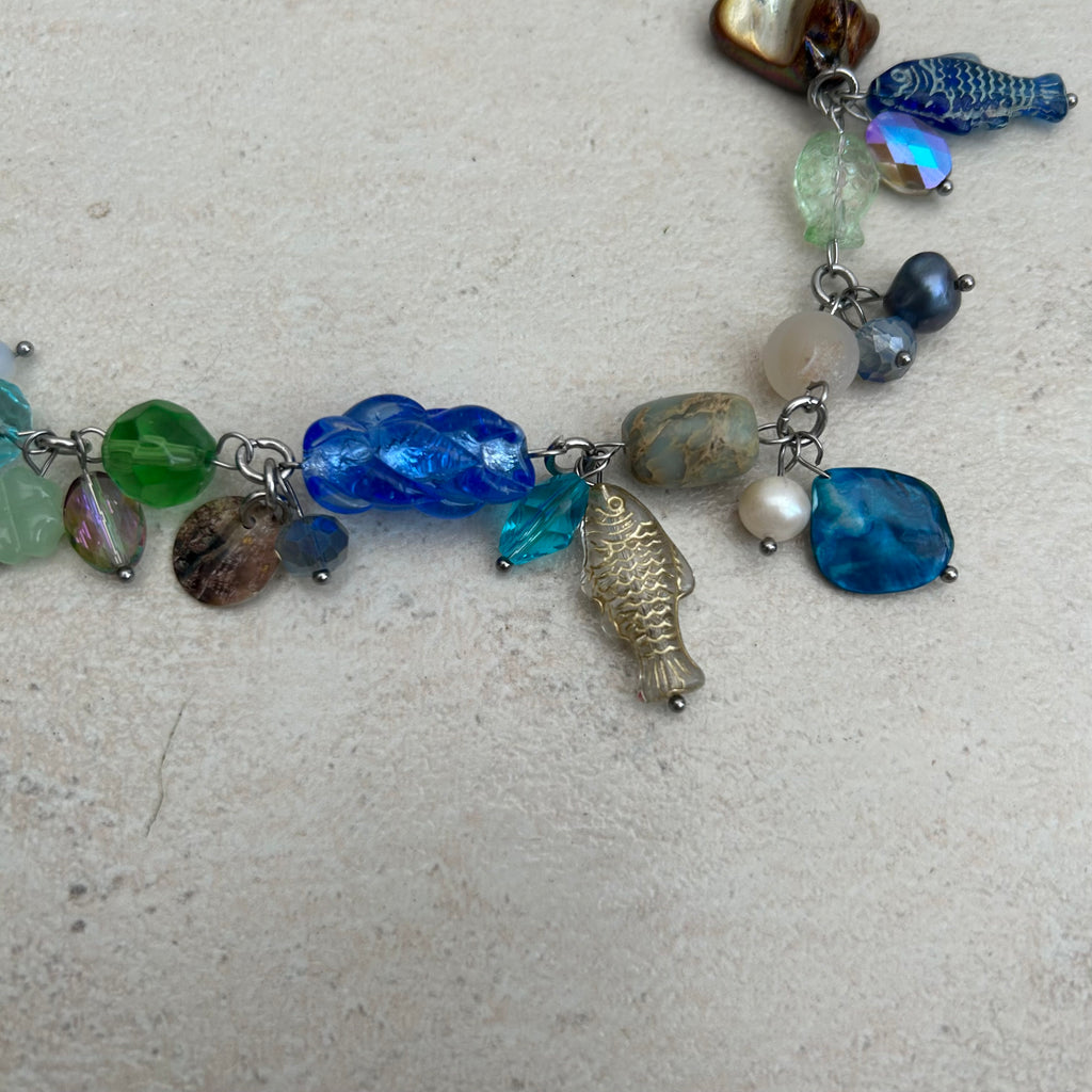 "Bella" fish cluster necklace