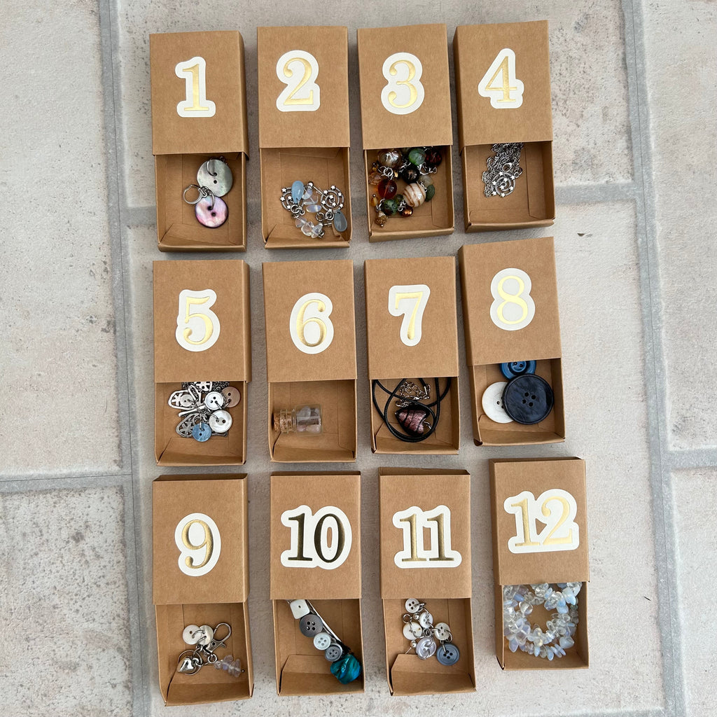 12 day advent calendar (silver tones)