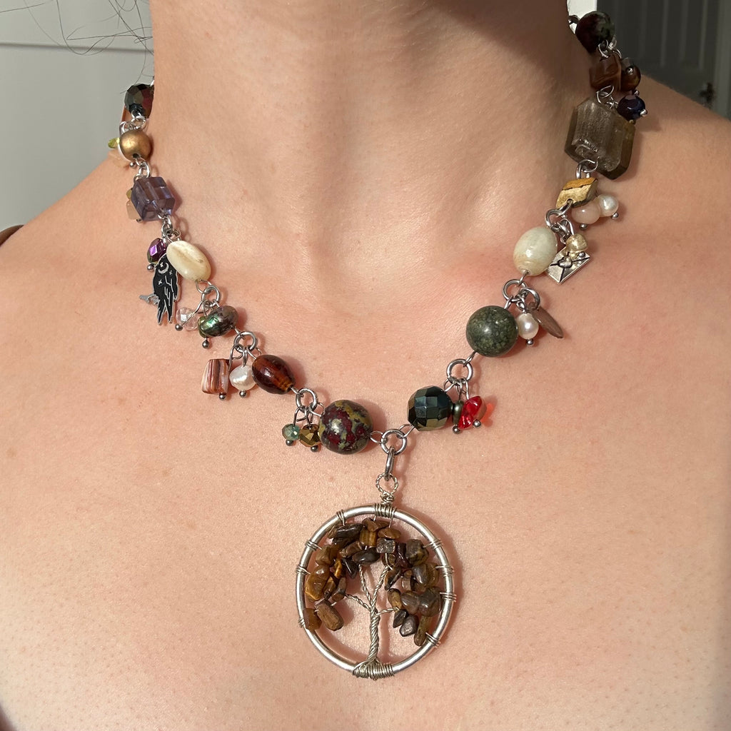 tree of life cluster necklace