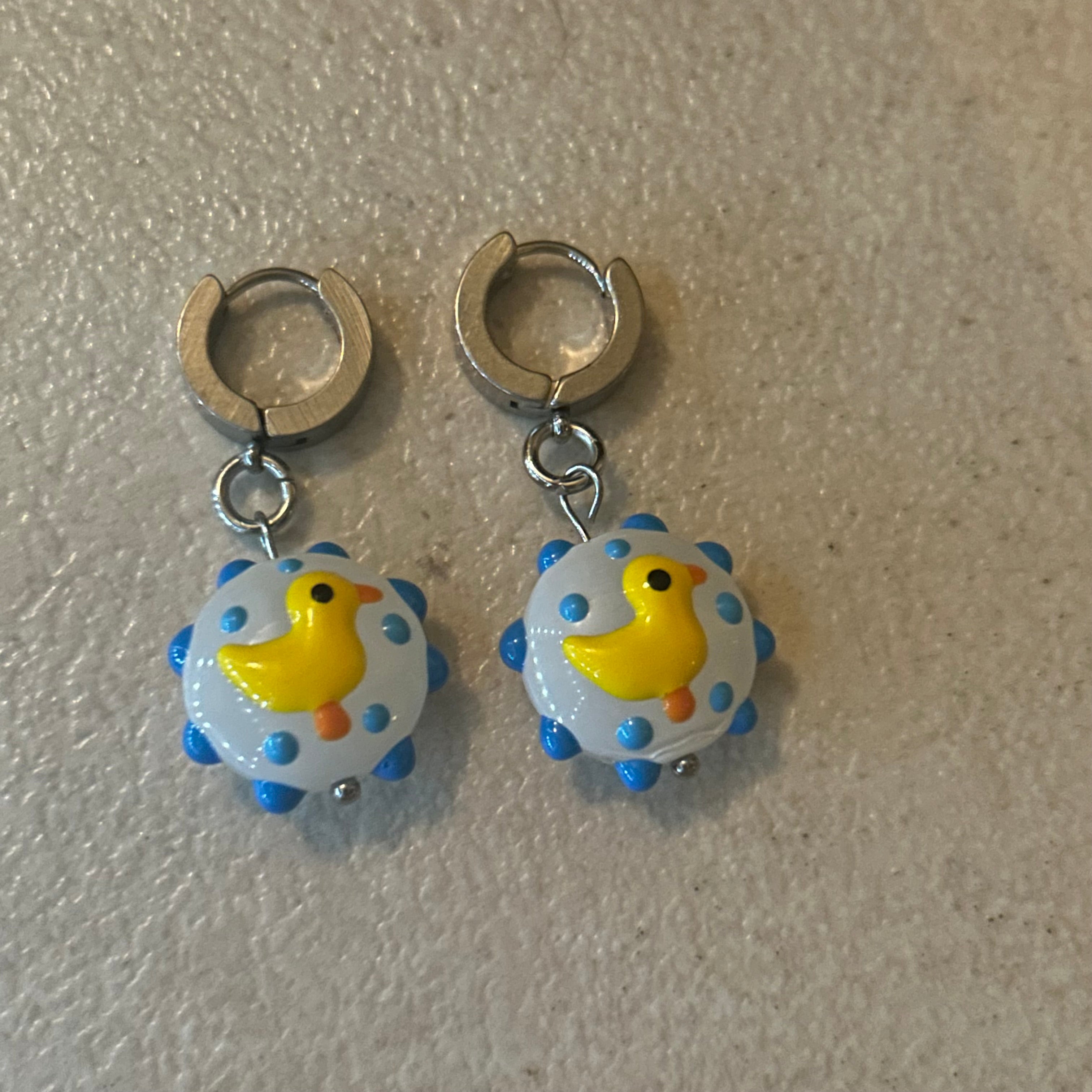 Duck earrings