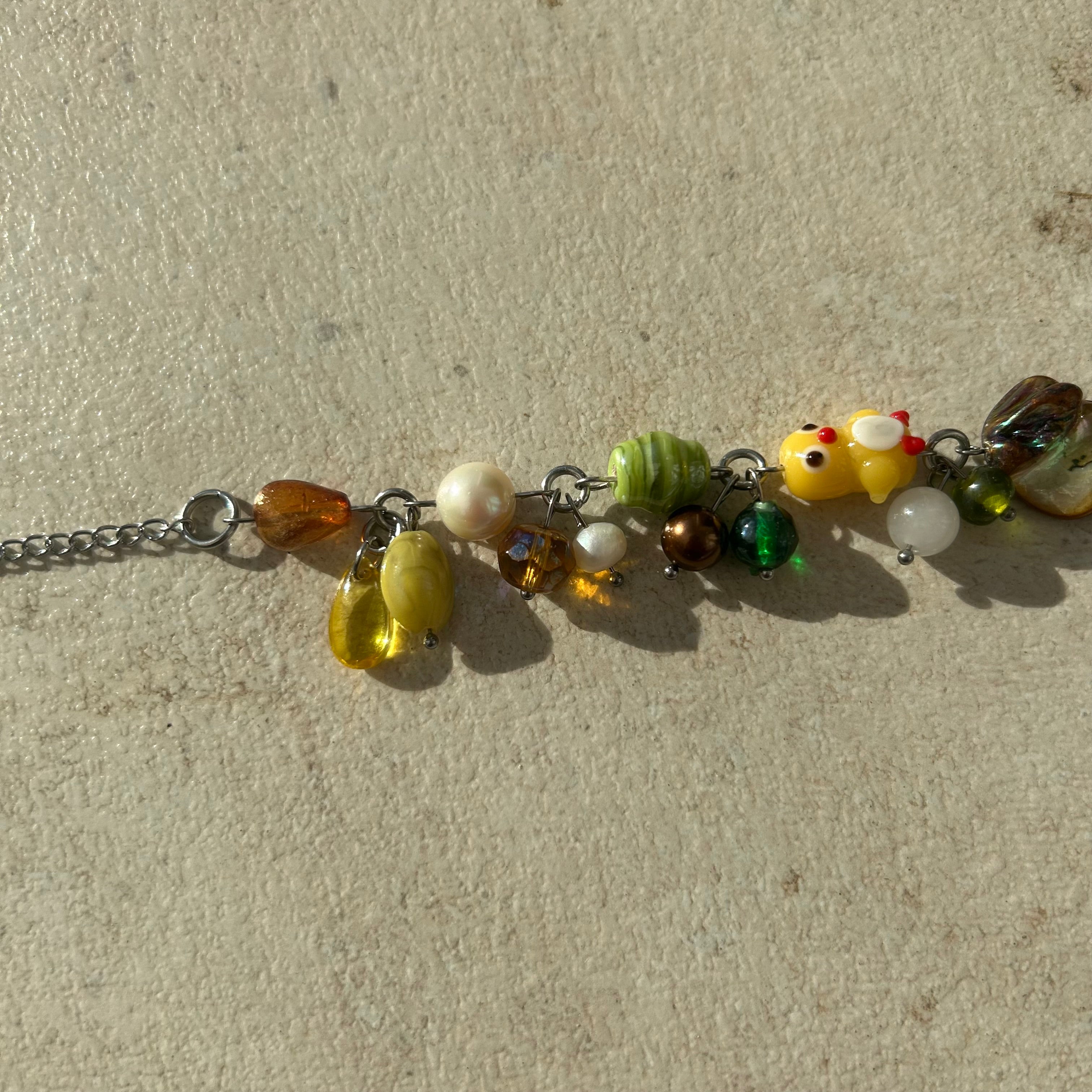 chick glass cluster bracelet