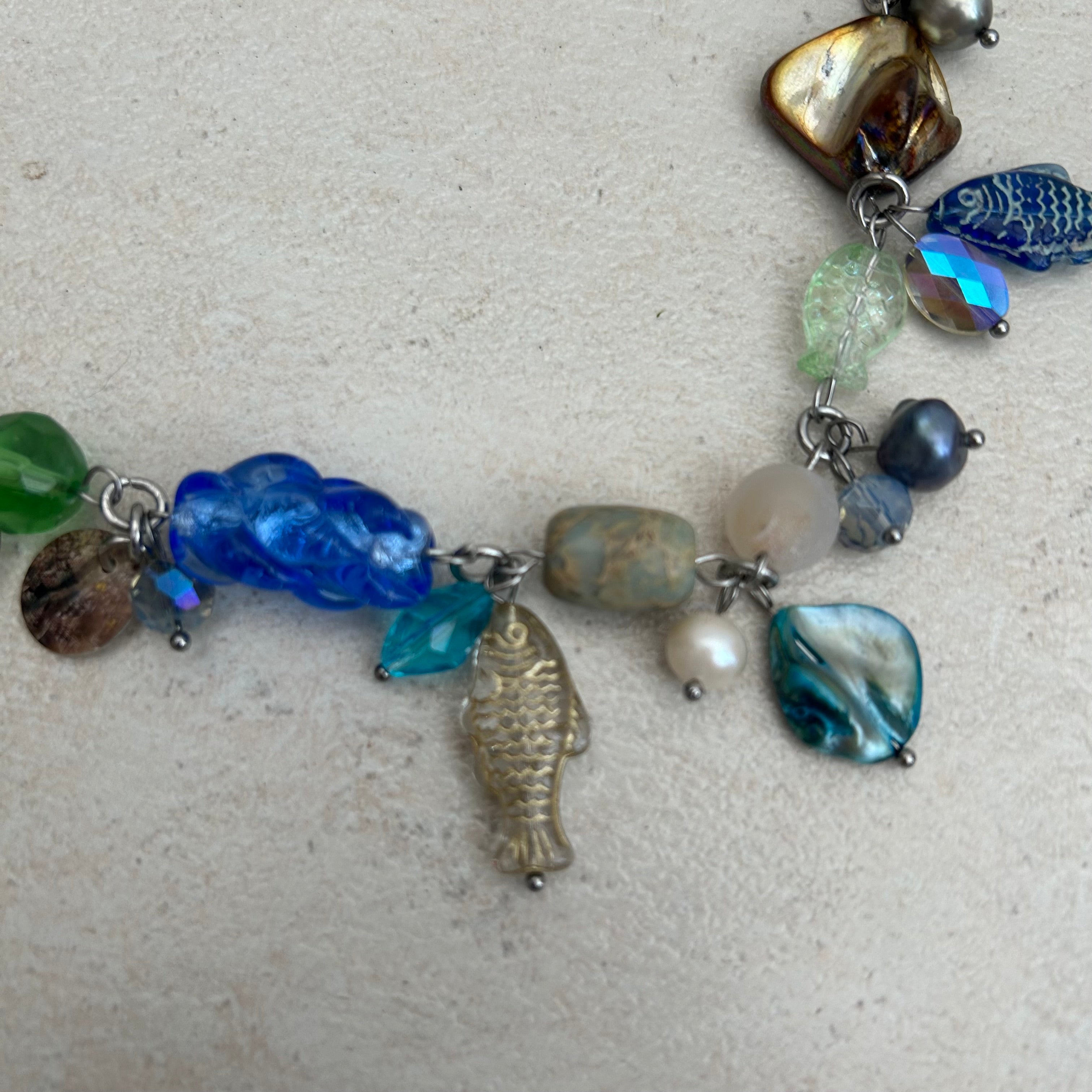 "Bella" fish cluster necklace
