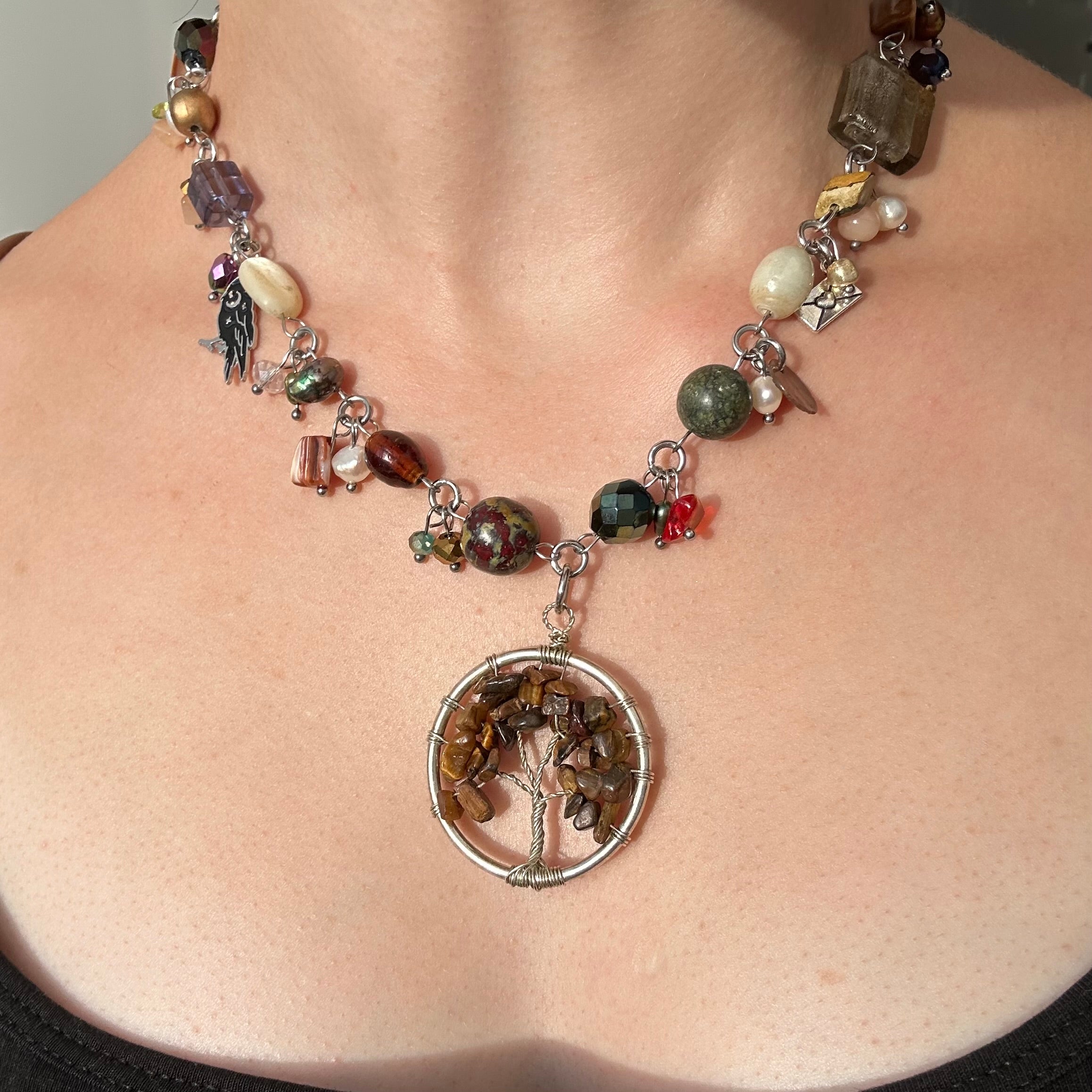 tree of life cluster necklace