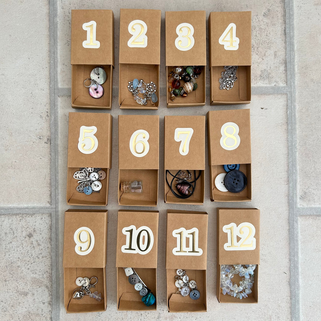 12 day advent calendar (silver tones)